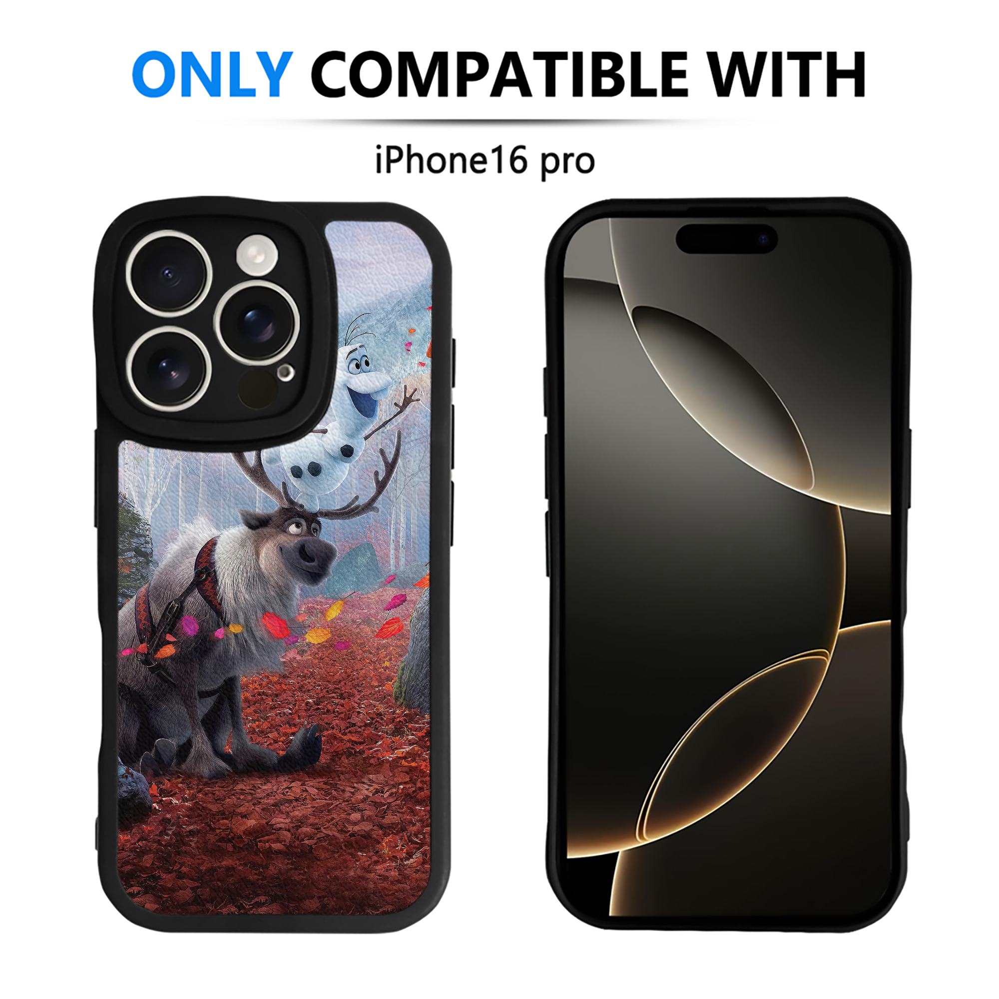（画像用） アナと雪の女王 アンナ エルサ Frozen Anna Elsa 【iPhone 16シリーズ対応】シリコンスマホケース（レザー調） 材質：シリコン